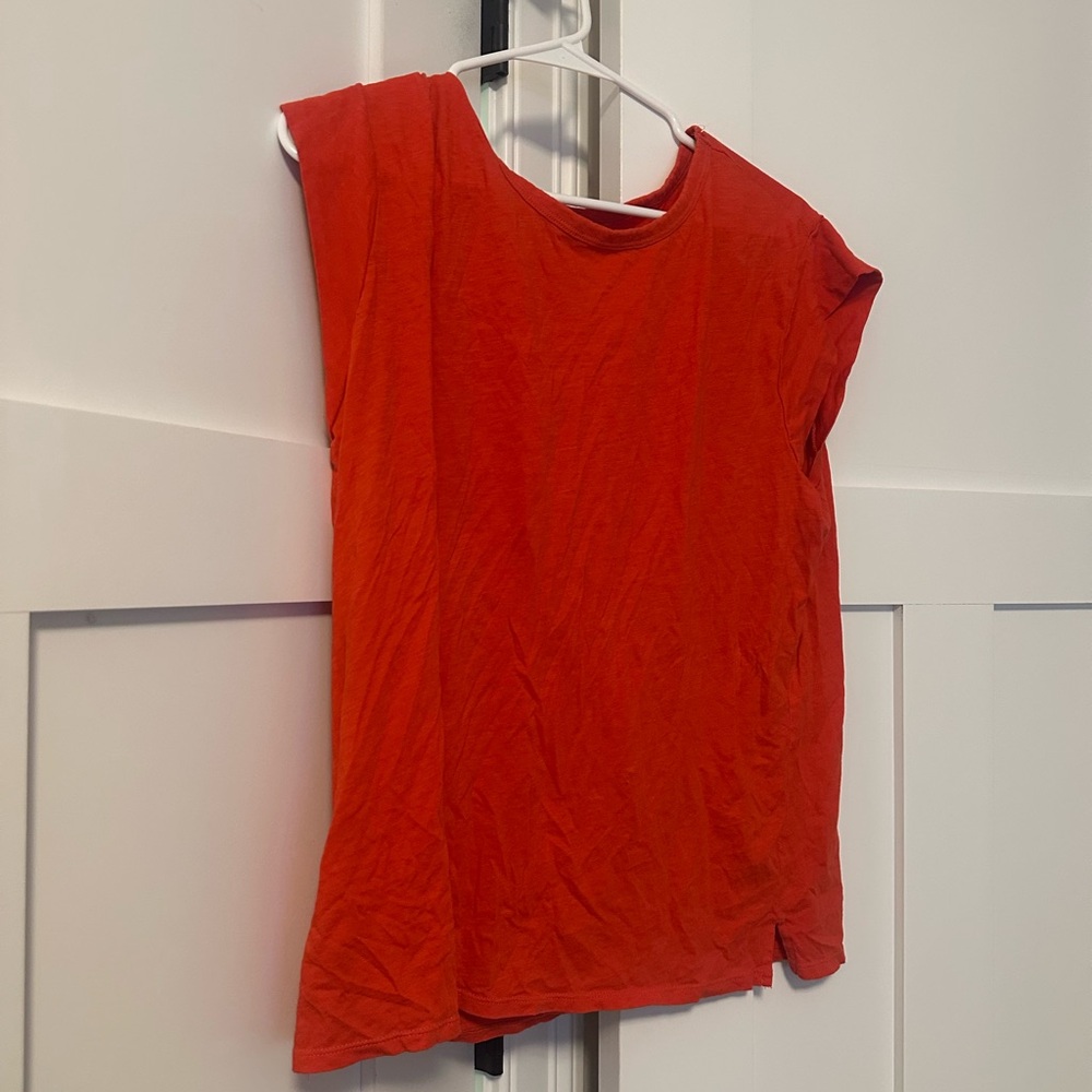 LOFT Red Short Sleeve T-Shirt